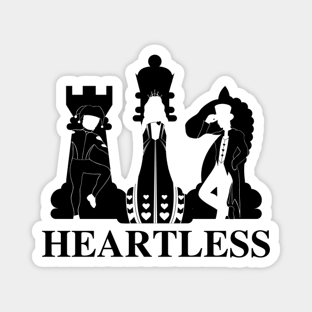 Heartless Chess Pieces Magnet by The Happy Writer