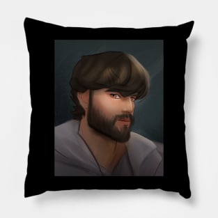 handome guy portrait Pillow