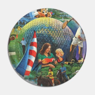 Vintage Theme Park Resort Art Pin