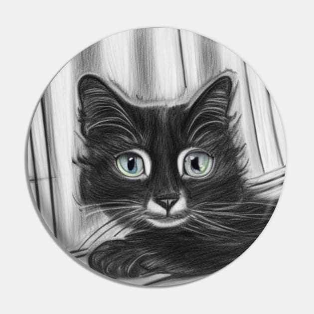 Purrfectly Cozy Kitty Pin by soubamagic