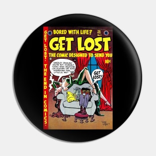 Get Lost Comics 1954, Vintage Comic Book Cover Art Pin