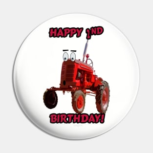 Happy 2nd birthday tractor design Pin