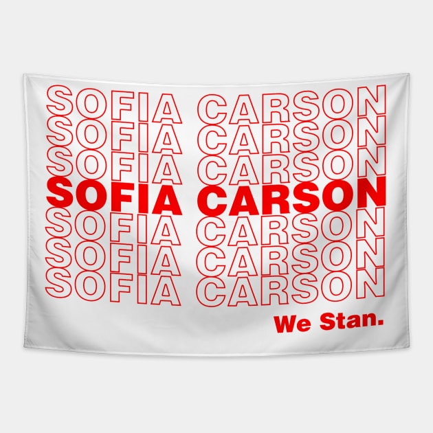 Thank You Sofia Carson Tapestry by PlanetWeirdPod