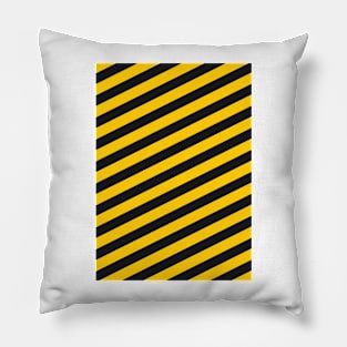 Watford Yellow and Black Angled Stripes Pillow