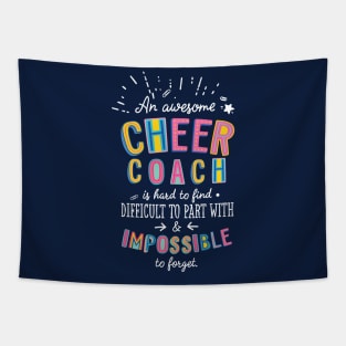 An awesome Cheer Coach Gift Idea - Impossible to Forget Quote Tapestry