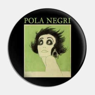 POLA NEGRI - Vamp caricature Pin