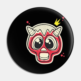 Doodle Skull Pin