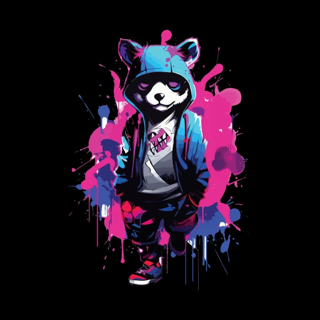 graffiti art panda design by WAADESIGN