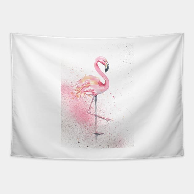 Pretty Flamingo Tapestry by CorinneMatus