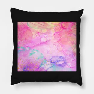 Colorful alcohol ink Pillow