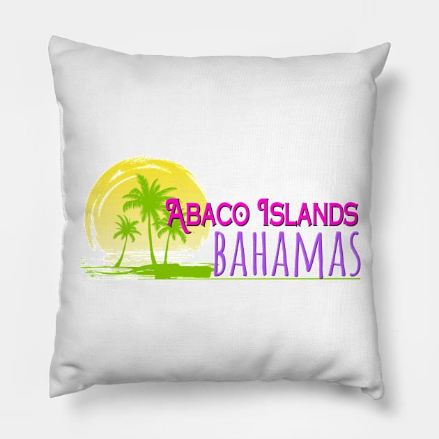 Life's a Beach: Abaco Islands, Bahamas Pillow by Naves