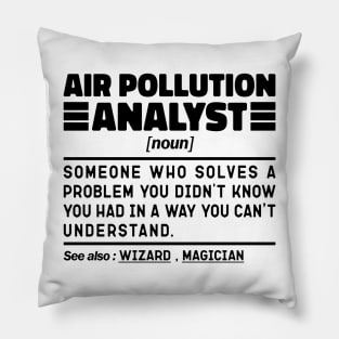 Funny Air Pollution Analyst Noun Sarcstic Sayings Air Pollution Analyst Humor Quotes Cool Pillow