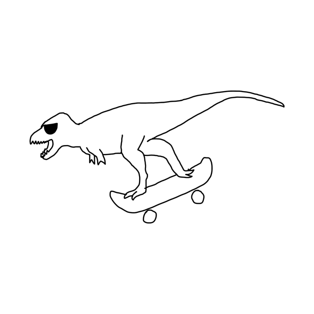 Skateboarding Dino by fransinaloevera