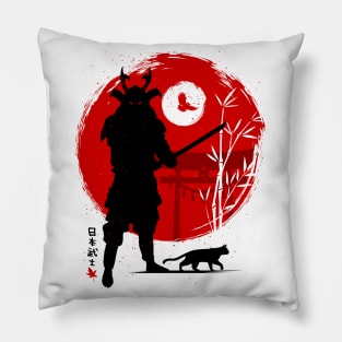 Samurai with his cat Pillow