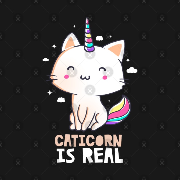 Caticorn Is Real Funny Cute Gift by eduely