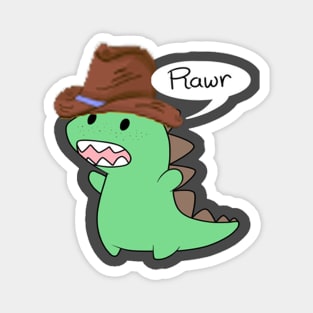 Cowboy Rawr Dinosaur Magnet