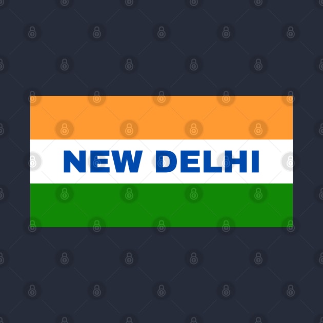 New Delhi City in Indian Flag Colors by aybe7elf