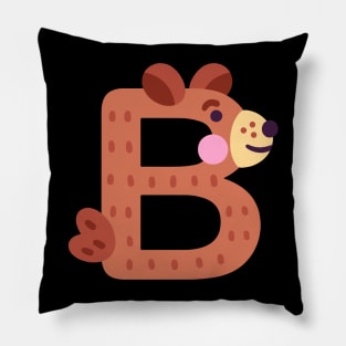 Letter B animal alphabet back to school Pillow