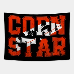 Corn Star Funny Cornhole Player Tapestry