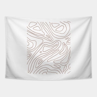 Simple Minimalist Abstract Woby lines Earth Tones Pattern Tapestry