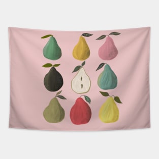 Perfect pears fruits blush Tapestry