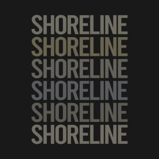 Gray Text Art Shoreline T-Shirt