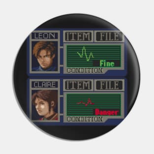 Resident Evil 2 Pixel Art Pin