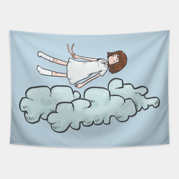 Sleepy Girl,dream, Gentle Girl, I Love Sleeping Tapestry by hossamahmed