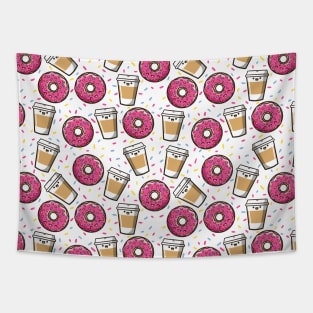 Donut Coffee Pattern Tapestry