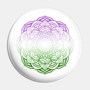 Genderqueer Pride Mandala Pin