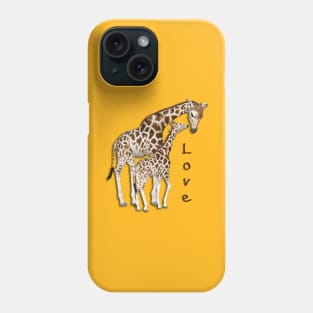 Mom and Baby Giraffe Phone Case