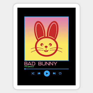 Bad Bunny in Sad Heart Baseball Jersey Sticker for Sale by OmoYolo