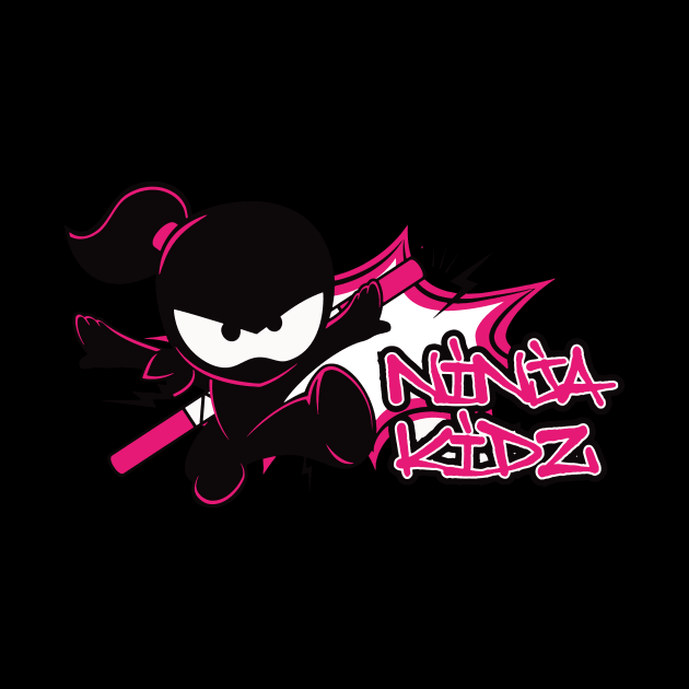 Ninja Kidz Pink by TypeTees