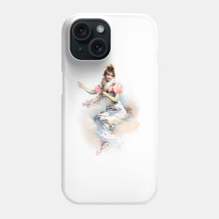 Woman in white Phone Case