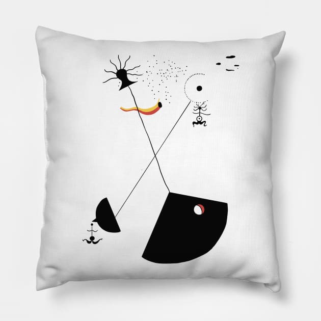 Abstract Drawing Pillow by isstgeschichte