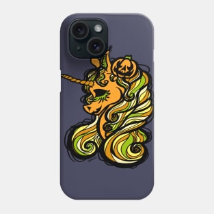 Jack-O-Lantern Unicorn Phone Case