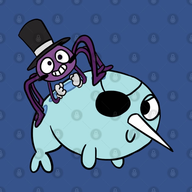 Star VS The Forces Of Evil! Spider in a top hat and narwhal by Angsty-angst