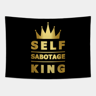 Self Sabotage King Tapestry