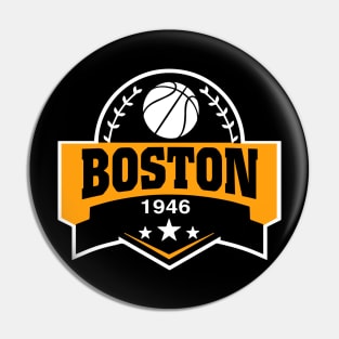 Personalized Basketball Boston Proud Name Vintage Beautiful Pin