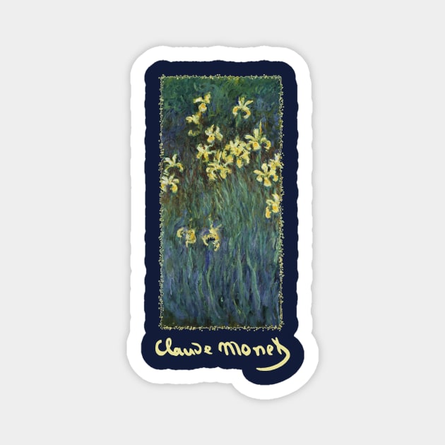 Yellow Irises by Claude Monet Magnet by MasterpieceCafe