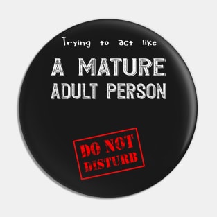 Mature adult person Pin