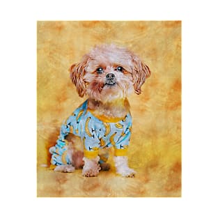 Poodle Watercolor Artistic Painting T-Shirt