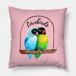 A Couple of Lovebirds Pillow
