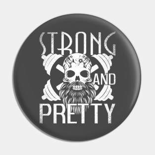 Strong and Pretty Strongman Gym Vintage Pin