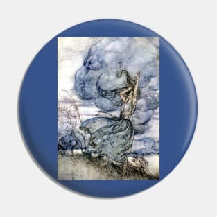 Undine Talks to the Clouds - Arthur Rackham Pin