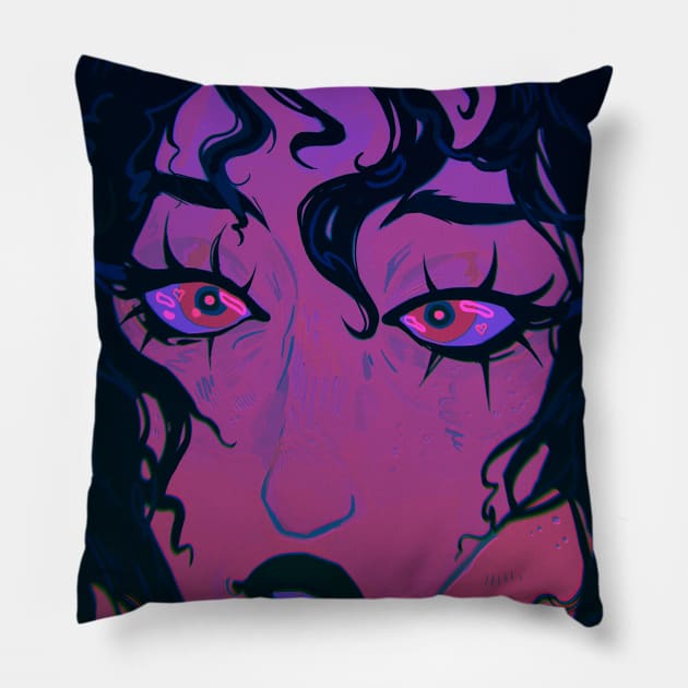 Look into my eyes! Pillow by snowpiart