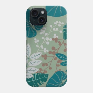 Tropical Leaves - Earthy Colors Phone Case