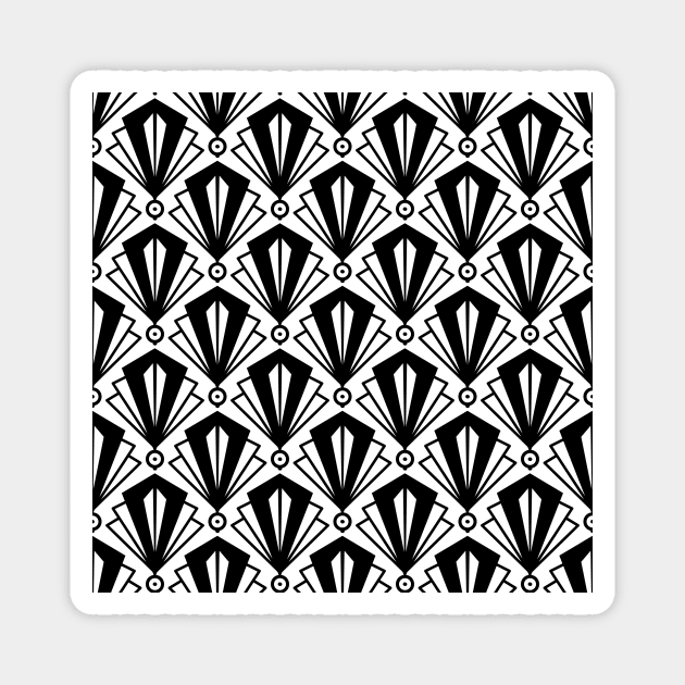 Art déco style graphic geometric pattern Magnet by From Mars