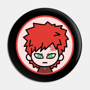 Gaara Naruto Chibi Anime Art Pin