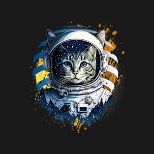 Cat Astronaut Space T-Shirt